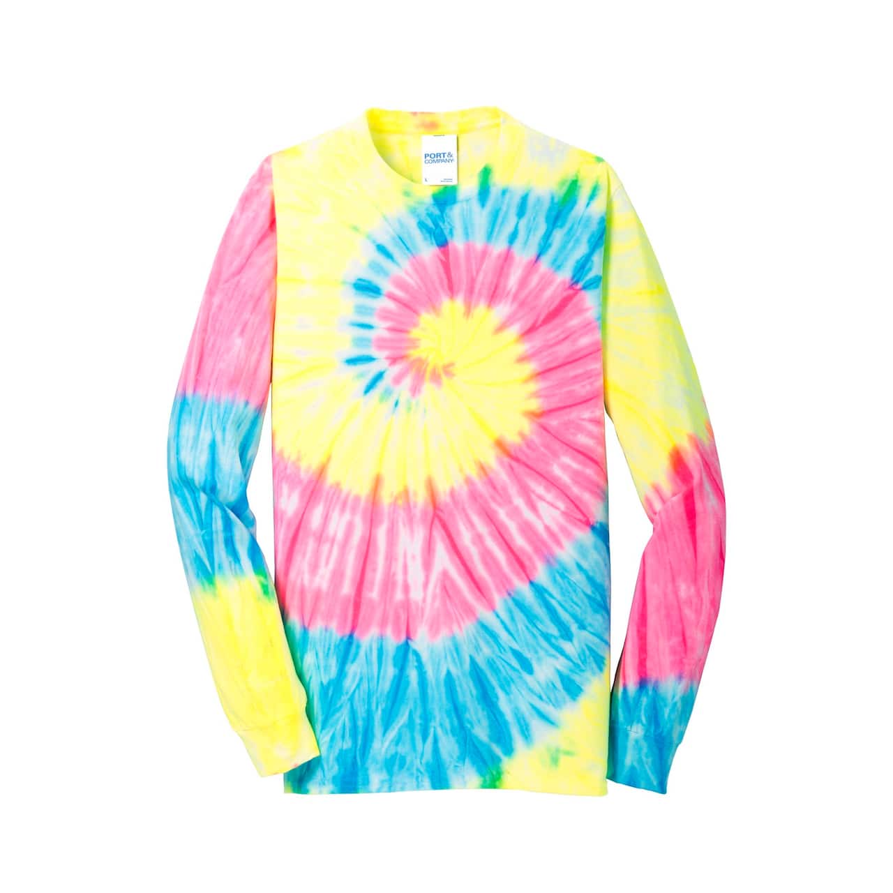 Port & Company® Long Sleeve Tie-Dye Adult T-Shirt